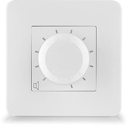 Power Dynamics PDV12 100v Control Atenuador Volumen Altavoz. Empotrable, Montaje en Pared o Caja de Superficie (12w) Sistema de Instalación de 100V