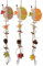 B2S BACK2SEASON Kette mit Igel 3 Stück zu hängen mit Pilz Blättern und Tannenzapfen Holz Herbstdeko Länge 50 cm + 10 cm Hänger 3er Set