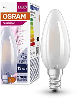 Osram LED-Lampen, klassische Minikerzenform PARATHOM® Retrofit CLASSIC B 25 2.5 W/2700 K E14