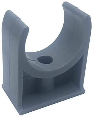 PVC Pipe Clamps Clips for 32mm/1.26 Inch OD U-Hook TV Trays Tubing Hose Hanger Support Pex Tubing Grey 15pcs