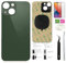 13 Rückglas Ersatz für iPhone 13 Back Cover Glas (6,1 Zoll) mit vorinstalliertem Klebeband + Montageanleitung + Reparaturwerkzeug + Displayschutzfolie (grün)