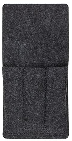ReWu Bestecktasche Filztasche Besteckaufbewahrung Tischdekoration aus Filz, mit 3 Fächern, 24 x 12 cm Schwarz