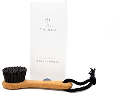 Metanoia Trockenbürste von Aninsu - Gesichtsbürste mit biobasierten Borsten | made in Germany | Massagebürste | Dry Brushing | FSC-zertifiziertes Buchenholz | nachhaltig mit Kordel aus Baumwolle