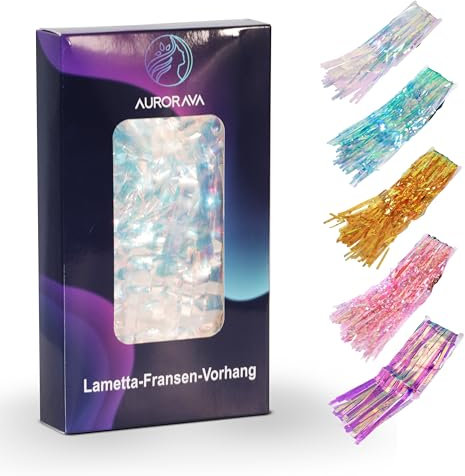 Lametta Vorhang (Kristall-Schillernd)