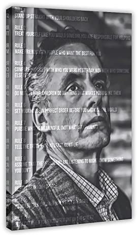 MJKO Jordan Peterson 12 Regeln Leinwand Poster Schlafzimmer Dekor Sport Landschaft Büro Zimmer Dekor Geschenkrahmen Stil 40 x 60 cm