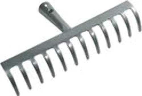 Synx Tools Gartenrechen 12 Zähne verzinkt Rechen Rechen Laubharken Bodenarbeiter Unkrautentferner Gartenartikel Ohne Stahl