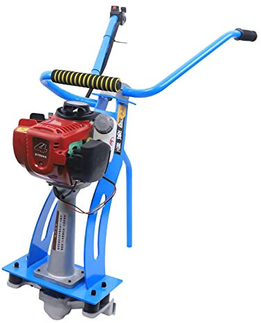 Betonvibrator Betonrüttler 4 Takt 35.8CC Zement Vibrator Beton Vibrationsmaschine Estrich Nassbeton Vibrationsmaschine Betonverdichter für den Bau Beton Verdichten-Blau