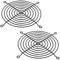 AERZETIX - C15108 - Juego de 2 Rejillas de protección para Ventilador de Ordenador 120x120mm - en Metal - Color Negro
