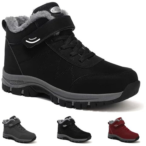Zureto Orthoboots Pro - Ergonomische Winterstiefel Orthopädische Schuhe Damen Winter Outdoor Wasserdicht rutschfest Schneestiefel (Schwarz, Erwachsene, Damen, 42, Numerisch, EU Schuhgrößensystem, M)