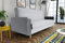 BEAUTY SOFA Bamako Couch, Sofa mit Armlehnen und Schlaffunktion - Breite 211 cm - Liegefläche 187 x 115 cm - Schlafcouch für Wohnzimmer, Schlafsofa mit Bettkasten - Samt Grau (Paros 05)