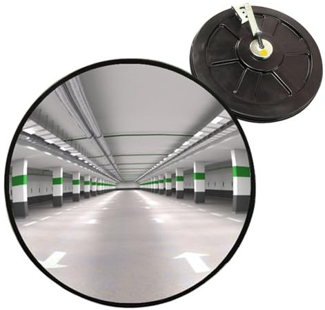 Konvexspiegel 30cm, Verkehrsspiegel für Ausfahrten, Sicherheitsspiegel Überwachungsspiegel Panoramaspiegel 130° Weitwinkel Konvex Spiegel für Parkplätze, Lager, Garage, Einfahrten, Schule, Büro