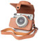 MUZIRI KINOKOO Protective Case Compatible for Instax Wide 400 Instant Camera, PU Leather Case for Fuji Instax Wide 400 Camera with Adjustable Shoulder Strap - Brown