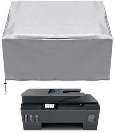 DEZYPZAM Staubschutzhülle für Drucker, wasserdichte Antistatische Druckerabdeckung Staubschutzhülle, Staubschutz für Haushalts- und Bürodrucker Schutzhülle (70x45x30 cm,Silber)