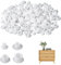 160 Pcs Plastic Screw Caps, White Screw Caps Plastic Screw Hole Plugs Drill Hole Cover Caps, 4 Sizes Screw Hole Covers Assorted for Nail Holes Partition Holes in Cabinets Furniture (5mm/6mm/8mm/10mm)