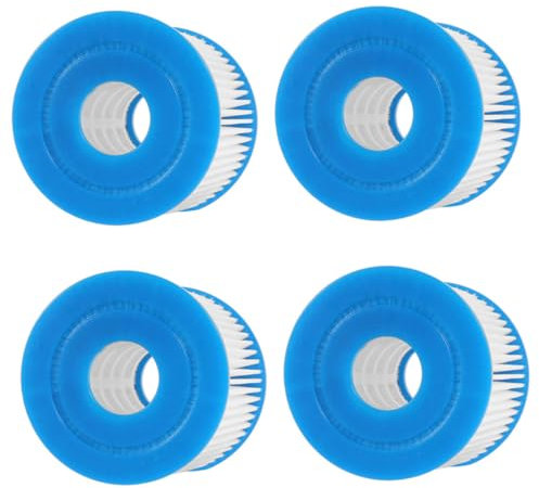 VANZACK 4stücke Poolfilterpumpe mit Umwälzpumpe Filter für Pool Poolreiniger Poolausrüstung Fängt Mikropartikel Haare Staub Sedimente Hochdruckbeständig Leicht zu Reinzen Wiederverwendbar