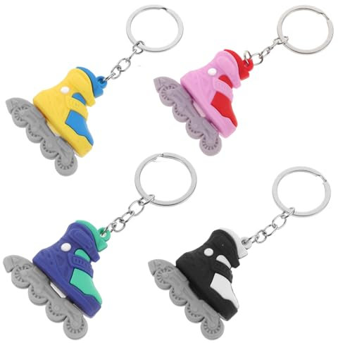 COLLBATH Rollschuh-schlüsselanhänger-Set PVC Bastel-schlüsselring Taschenanhänger Für Dekoratives Accessoire 4 Stück