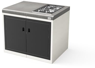 MAESTRO FERRETERO TUOZI - Montagemodul für Arbeitsplatten KITAWAY Gas für vorgefertigten Grill (weiß, grau - 84 x 63 x 63 cm) - Verwendung im Freien