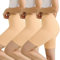 INNERSY Radlerhose Damen Kurz für Kleid Hautfarben Oberschenkel Reiben Schutz Kurze Leggings 3 Pack (M, Beige)