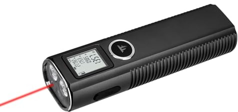 TrustFire Mini X7 Flach EDC Taschenlampe Wiederaufladbar mit rotem Strahl, Distanzmesserfunktion und weißer LED Combo, 750 Lumen Tragbare Taschenlichter Magnetfuß für Outdoor, Notfall, Arbeit (Schwarz