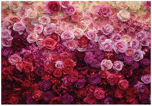 WallArena Vlies Fototapete, Rosen, 200x140cm | Fototapeten - Tapeten - für Wohnzimmer Schlafzimmer - Vliestapete Wandtapete Tapete 3D Effekt- inkl. Kleister
