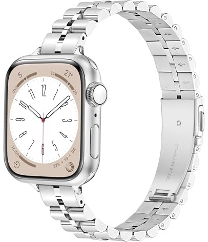 Light House Straps Compatible with Apple Watch Strap 42mm 41mm 40mm 38mm, 44mm 45mm 46mm 49mm, Stainless Steel Straps for iWatch Series 11 10 9 8 7 6 5 4 3 2 1, Ultra/SE 3 2 1, Gold/Silver/Rosegold
