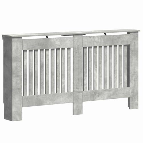 vidaXL Heizkörperabdeckung Betongrau 152 x 19 x 81,5 cm Holzwerkstoff