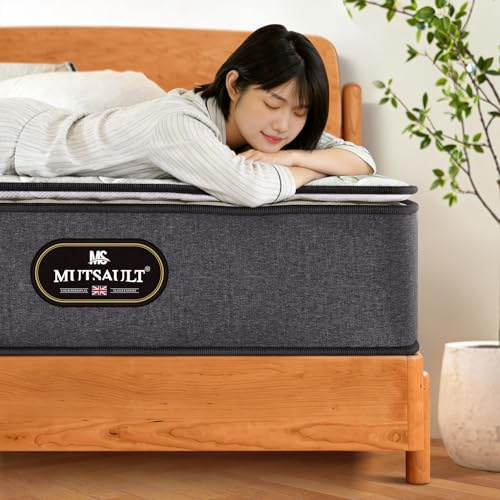 Orthopaedic King Size Mattress 5FT for Back Pain Relief, Luxe Pillow Top Hybrid 7-Zone Pocket Sprung Mattress with Cooling Gel Memory Foam & Breathable Bamboo Fibre Cover, Medium Firm, 27cm Deep