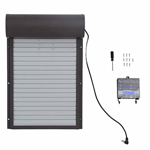 Porta automatica per pollaio con timer, alimentata a batteria, in metallo, resistente alla ruggine, durevole, per pollame, forniture per habitat, facile da usare, controller con