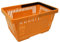 1 Einkaufskorb aus Kunststoffkorb, Tragekorb, Shopping Basket, Supermarkt, Plastik mit Henkel 21 Liter stapelbar orange