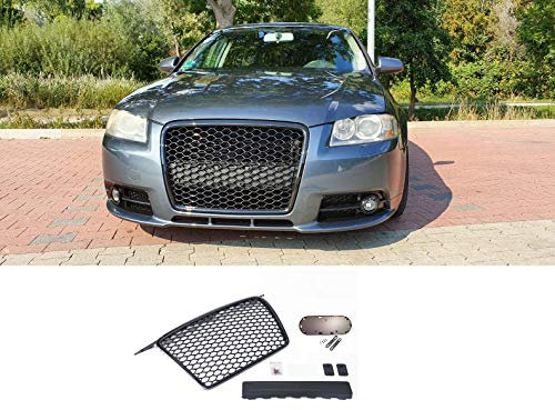 Kompatibel mit A3 8P NUR S-Line Kühlergrill Wabengrill Grill Emblemhalter