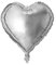 20x Folienballon Herz Ø 45cm Helium Luftballon Herzballon Folienballons für Hochzeit Geburtstag Jahrestag Geschenk (Silber)