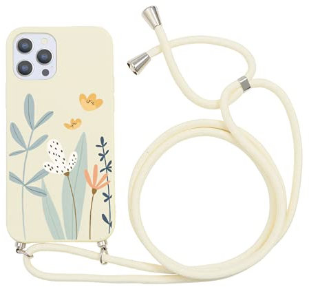 Yoedge Handykette Handyhülle für Samsung Galaxy A50/A30S/A50s Hülle mit Band Kette 6,4, Smartphone Necklace Schutzhülle mit Kordel zum Umhängen TPU Stoßfest Silikon Case mit Aesthetic Muster, Floret