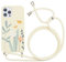 Yoedge Handykette Handyhülle für Samsung Galaxy A50/A30S/A50s Hülle mit Band Kette 6,4, Smartphone Necklace Schutzhülle mit Kordel zum Umhängen TPU Stoßfest Silikon Case mit Aesthetic Muster, Floret
