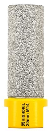 HIGHDRIL Mèche de fraisage diamant pour agrandir et façonner le trou, diamètre 20 mm, foret à sec pour porcelaine, céramique dure, granit et marbre