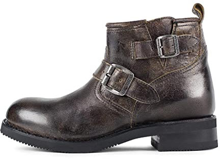 Sendra Boots - 12126 Botas Cowboy De Mujer y Hombre con Tacon y Punta Redonda con Suelo de Goma - Estilo Botas Camperas de Piel Envejecida Estilo Vintage - 39