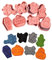 Yealoo Lot de 8 Emporte-pièces en Plastique 3D pour Halloween Patisserie Moule Biscuit Set