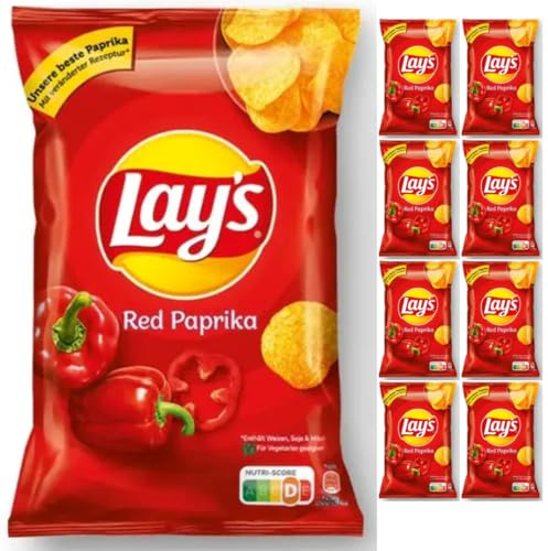 Lay's RED Paprika Chips 150 Gramm x 9 Stück