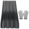 Jayseuw Trapezblech Dachblech Profilblech 12 Stück,129x46cm, 7m², Verzinkt Wellblech 0,25 mm Rostresistent, mit Handschuhe, Dachblech Wellblech für Carport, Anthrazit