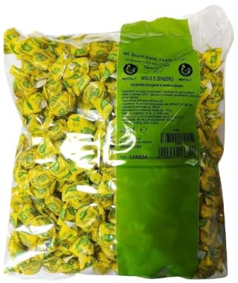 Caramelle Mental nettare di api e Zenzero | Caramelle dure | Confezione risparmio | Confezione da 1 kg