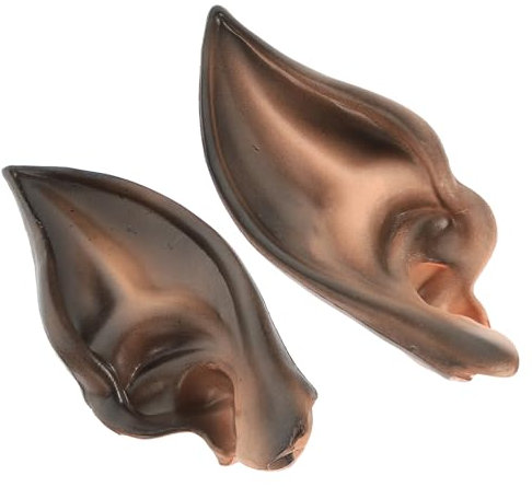 OFFSCH 1 Paar Elfenohren Kostüm Maskerade Fee Ohr Rote Nase Halloween Weihnachtselfen Ohren Hut Mit Beweglichen Ohren Cosplay Pixie Ohren Cosplay Party Fee Ohr Feenohren Rp Black