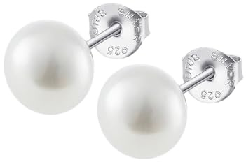 LOTUS SILVER Pendientes Mujer Plata de ley 925 | Perla Cultivada, Ligeros, Cómodos y Resistentes, Cierre Seguro de Presión, Special Prices, LP3858-4/2, Aretes Mujer
