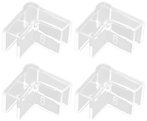 4PCS Fish Tank Aquarium Glass Edges Protector Acrylic Protector Tools for Aquarium Fish Tank Glass Crashproof Tools Table Corner Protectors for Baby Table Corner Protectors Clear Glass Table Corner