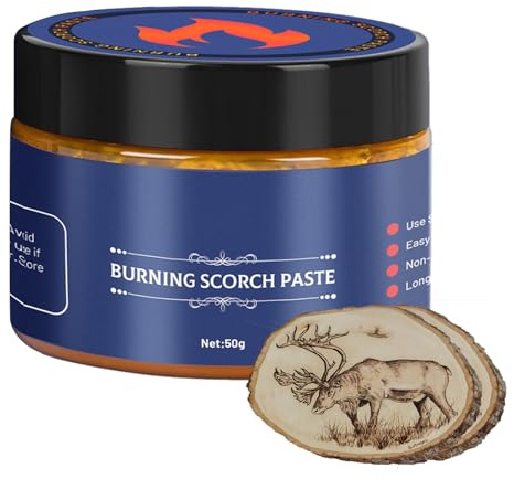 Holzbrennpaste, Holzbrennpaste für Brandmarker, Multifunktions-Holzbrennpasten Gel zum Basteln, Anfängerfreundliche Brennpasten mit Pflanzenextrakt für Hölzer, Gravurprojekte