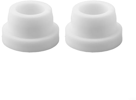2 Pack White Rubber Pool Ladder Bumpers for 0.9-Inch Tubes, Inner Cover Protectors Prevent Water Entry and Wall Damage, Easy Insert Fit for Swimming Pool Steps