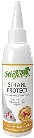Stiefel Strahlprotect für Pferde 125ml - bei akuten Strahlproblemen, pflegt & schützt den Hufstrahl vor Keimen, organische Kupferverbindung, mit Thymianöl & Gewürznelken-Extrakt, Hufpflege