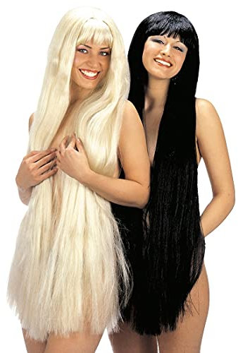 NET TOYS Blonde Glatte extra Lange Perücke Damenperücke Langhaar blond 1 m lang