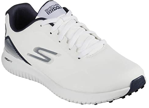 Skechers Sport Men's Vigor 2.0 Serpentine Memory Foam Sneaker,White/Charcoal,8 M US