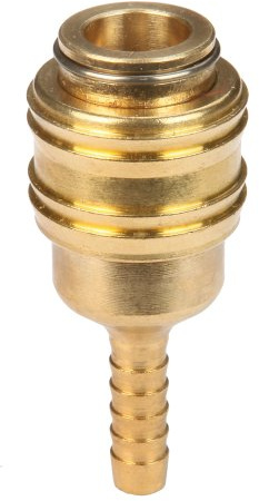 Original Einhell Schnellkupplung 6 mm (Kompressor-Zubehör, 6 mm Durchmesser, aus robustem Messing, für Druckluftschläuche)
