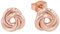 Amor Ohrstecker 925 Sterling Silber Damen Ohrschmuck, 0,8 cm, Roséfarben, Knoten, Kommt in Schmuck Geschenk Box, 9271207
