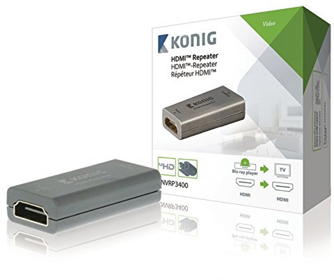 HDMI Repeater mit HDMI Eingang und HDMI Ausgang 20,0 m in dunkelgrau